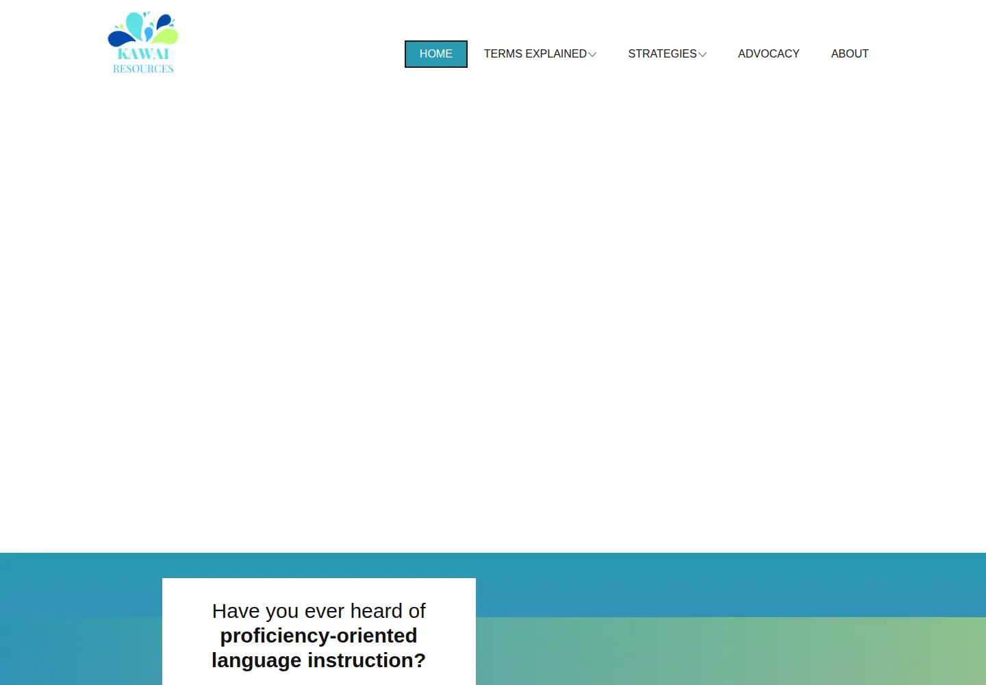Screenshot of kawairesources.com