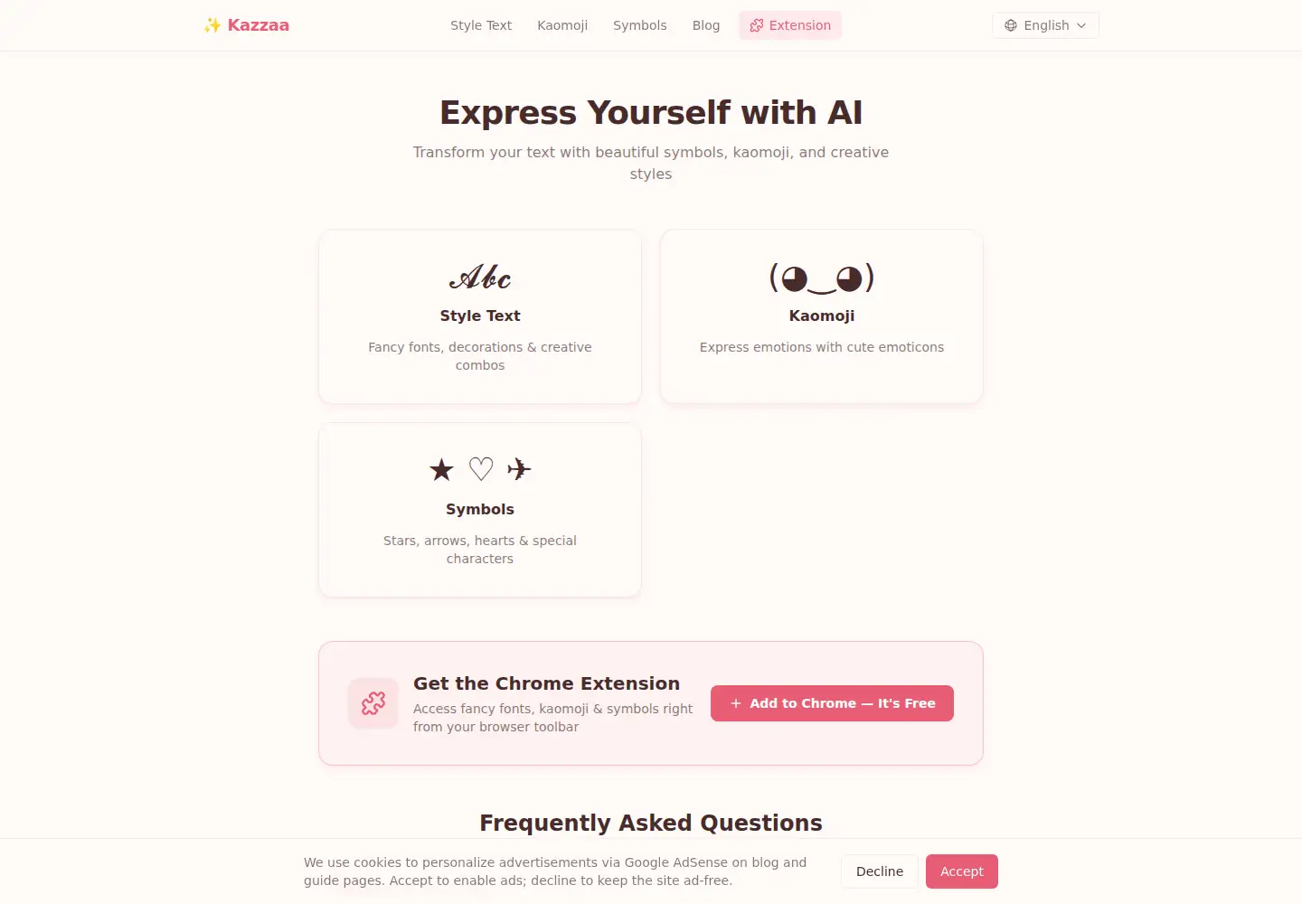 Captured homepage of kazzaa.com in the current scan