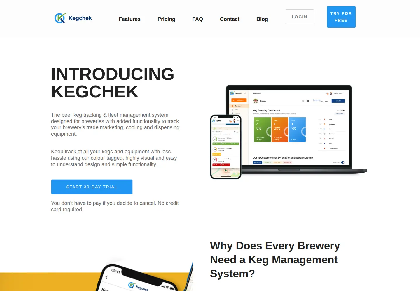 Captured homepage of kegchek.com in the current scan