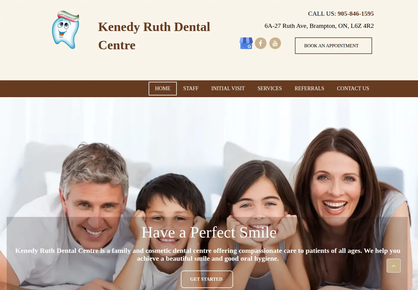 Captured homepage of kenedyruthdentalcentre.com in the current scan