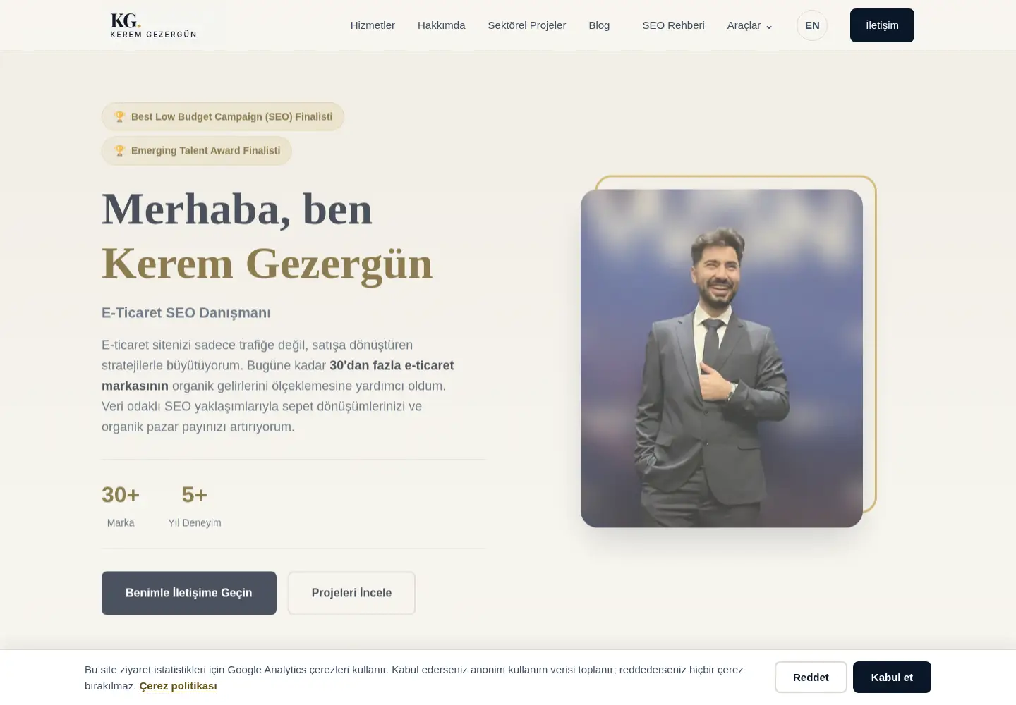 Screenshot of keremgezergun.com