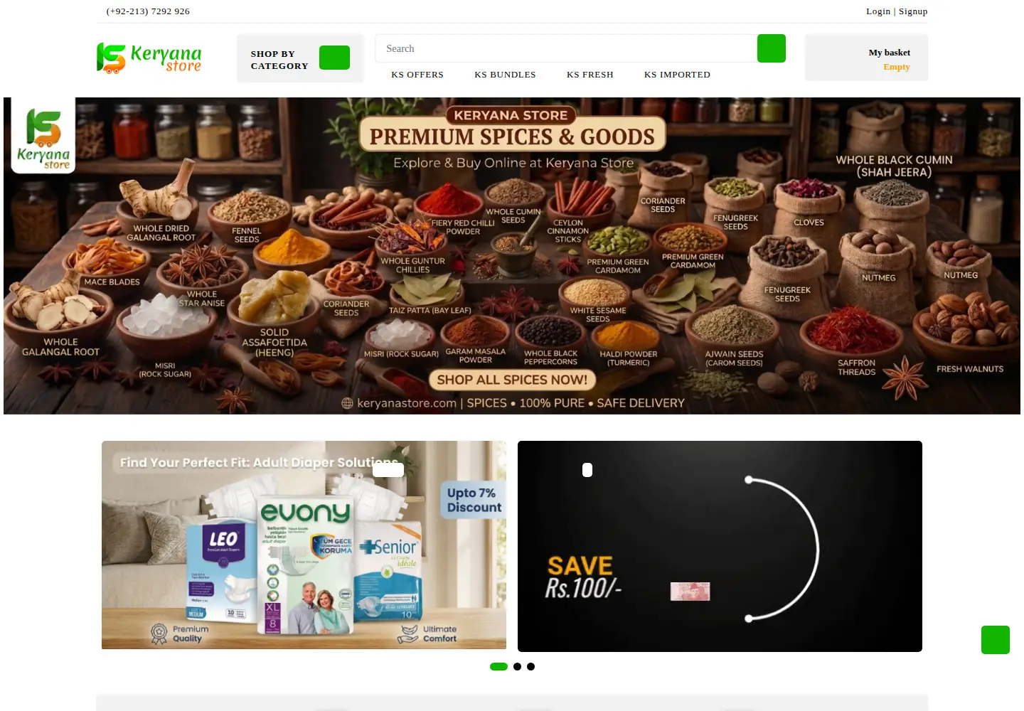 Screenshot of keryanastore.com