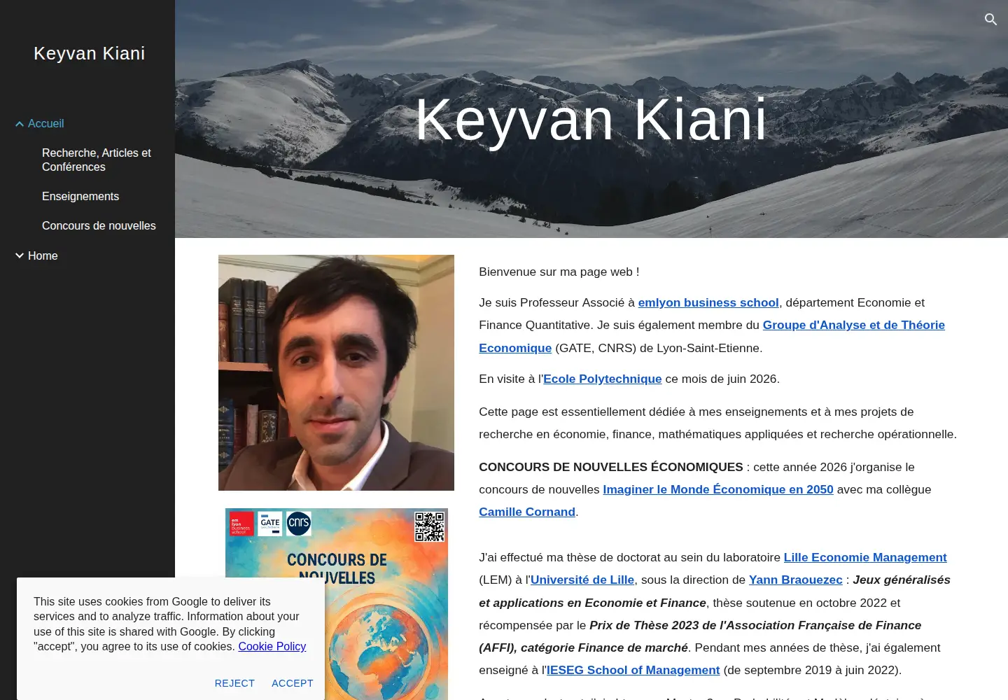Captured homepage of keyvankiani.com in the current scan