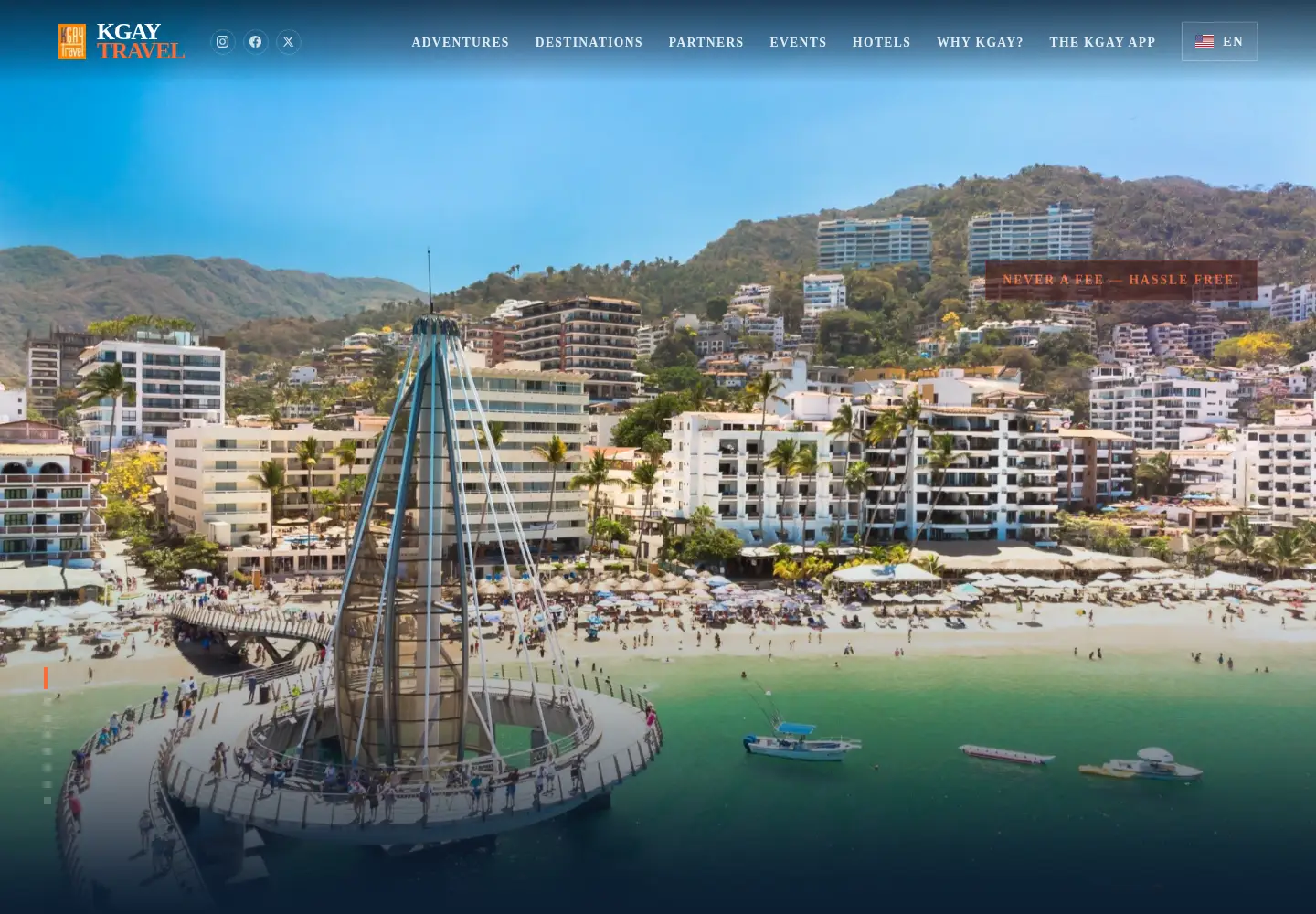 Screenshot of kgaytravel.com