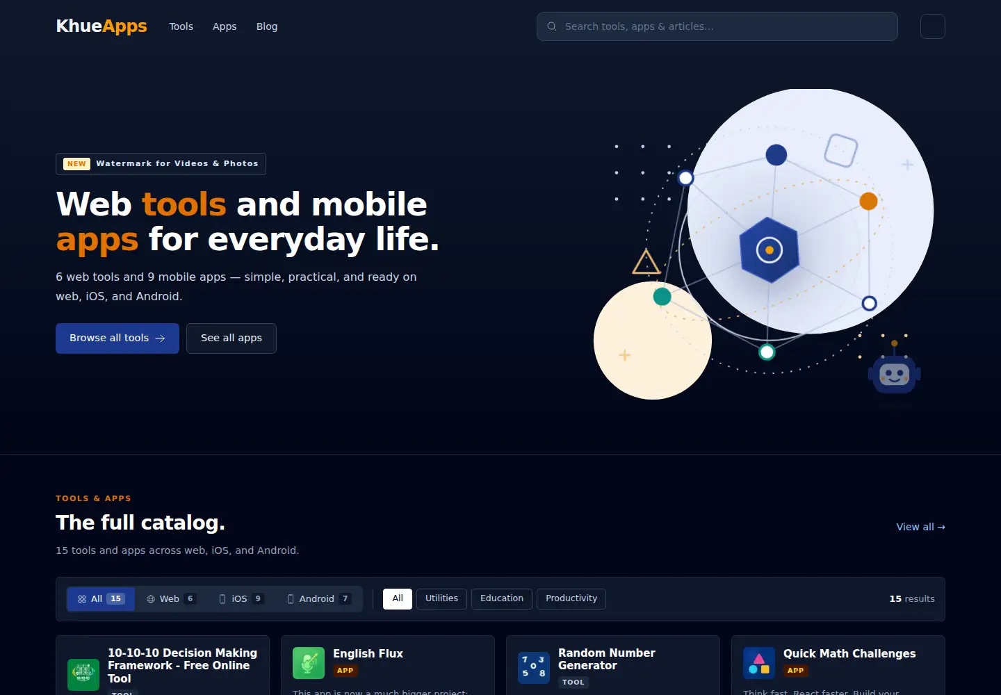 Screenshot of khueapps.com