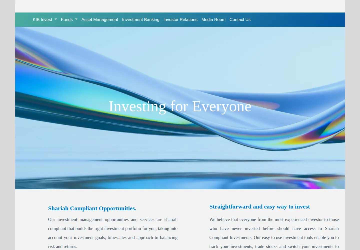 Captured homepage of kibinvest.com in the current scan