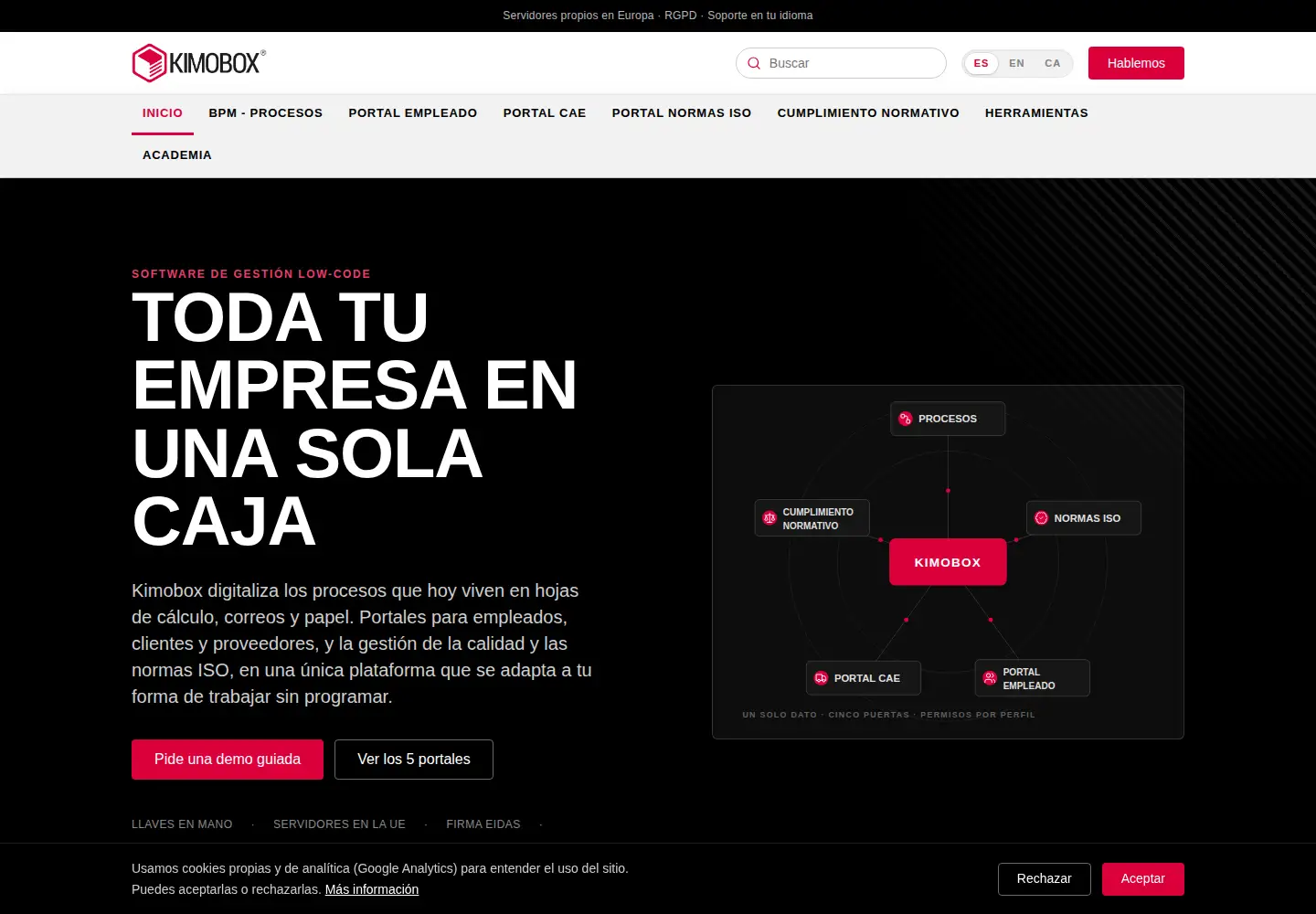 Screenshot of kimobox.com