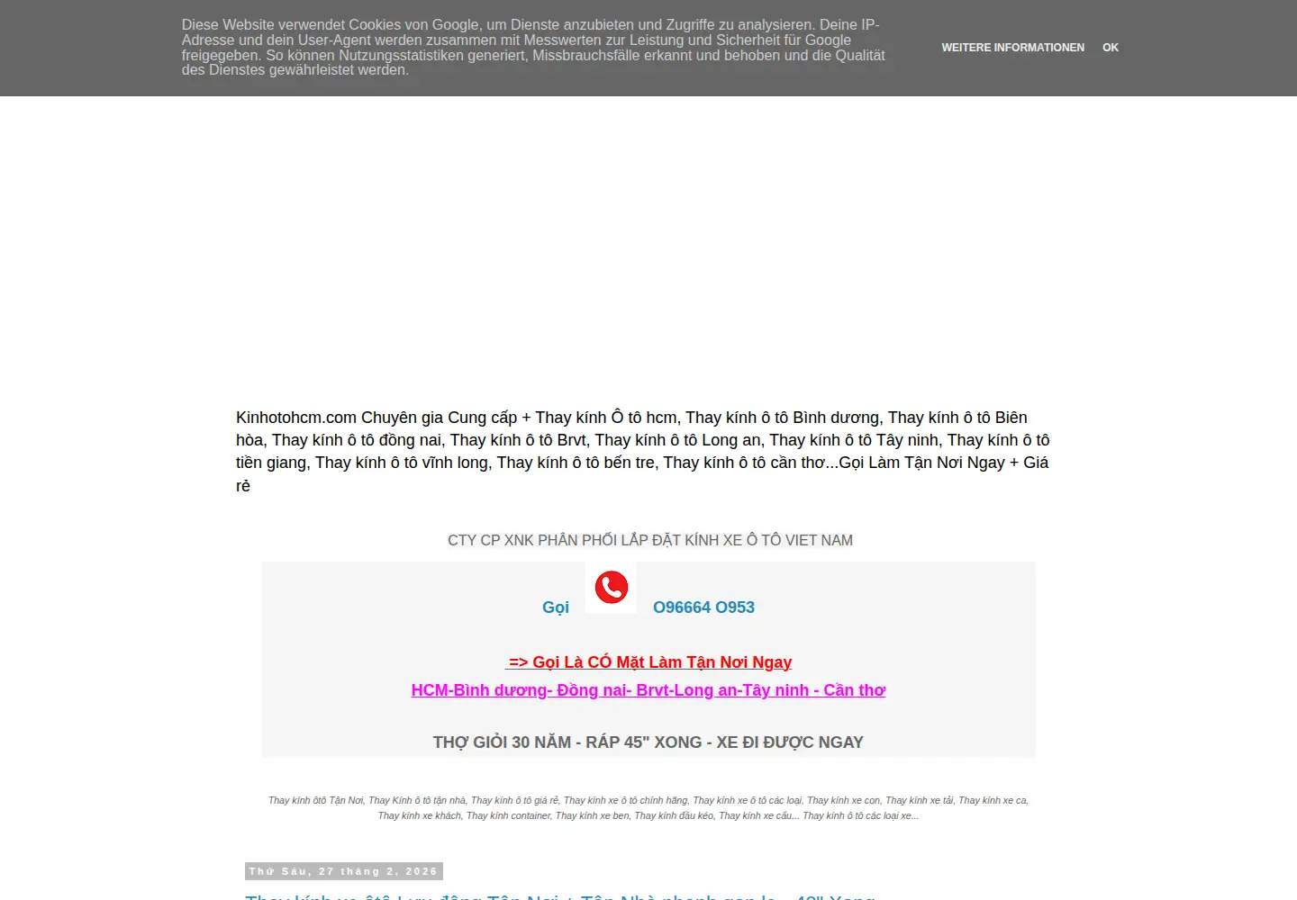 Screenshot of kinhotohcm.com