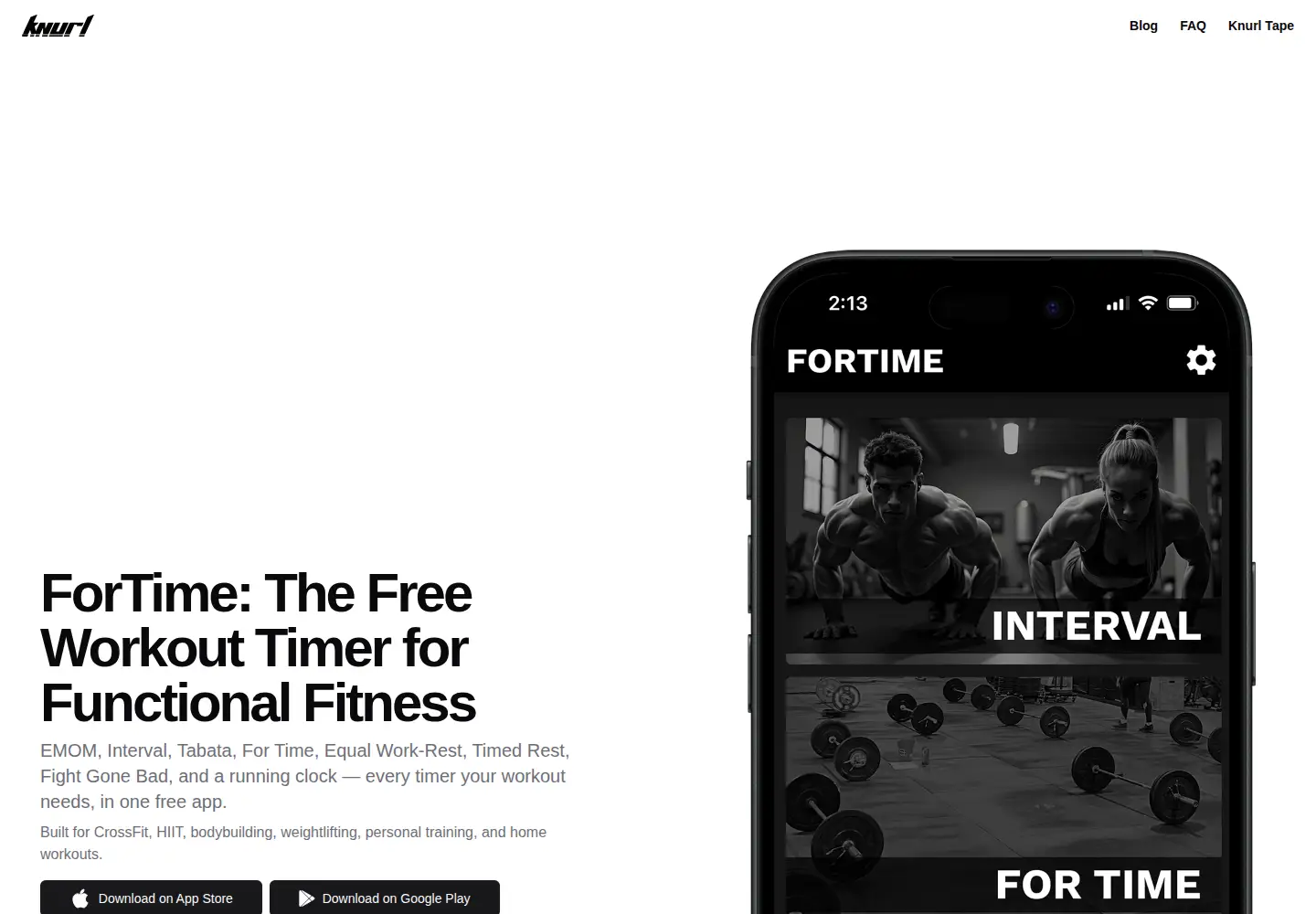 Screenshot of knurlfitness.com