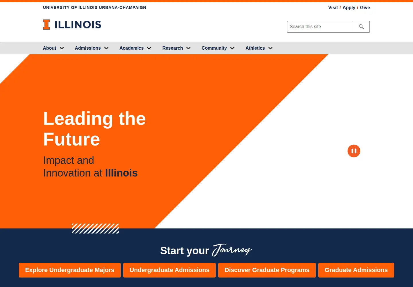 Screenshot of illinois.edu