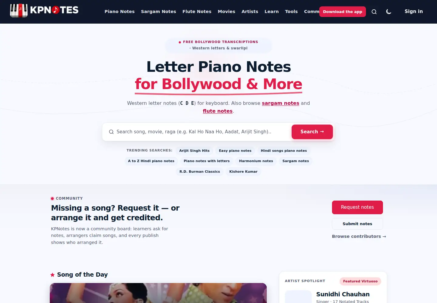 Captured homepage of kpnotes.com in the current scan