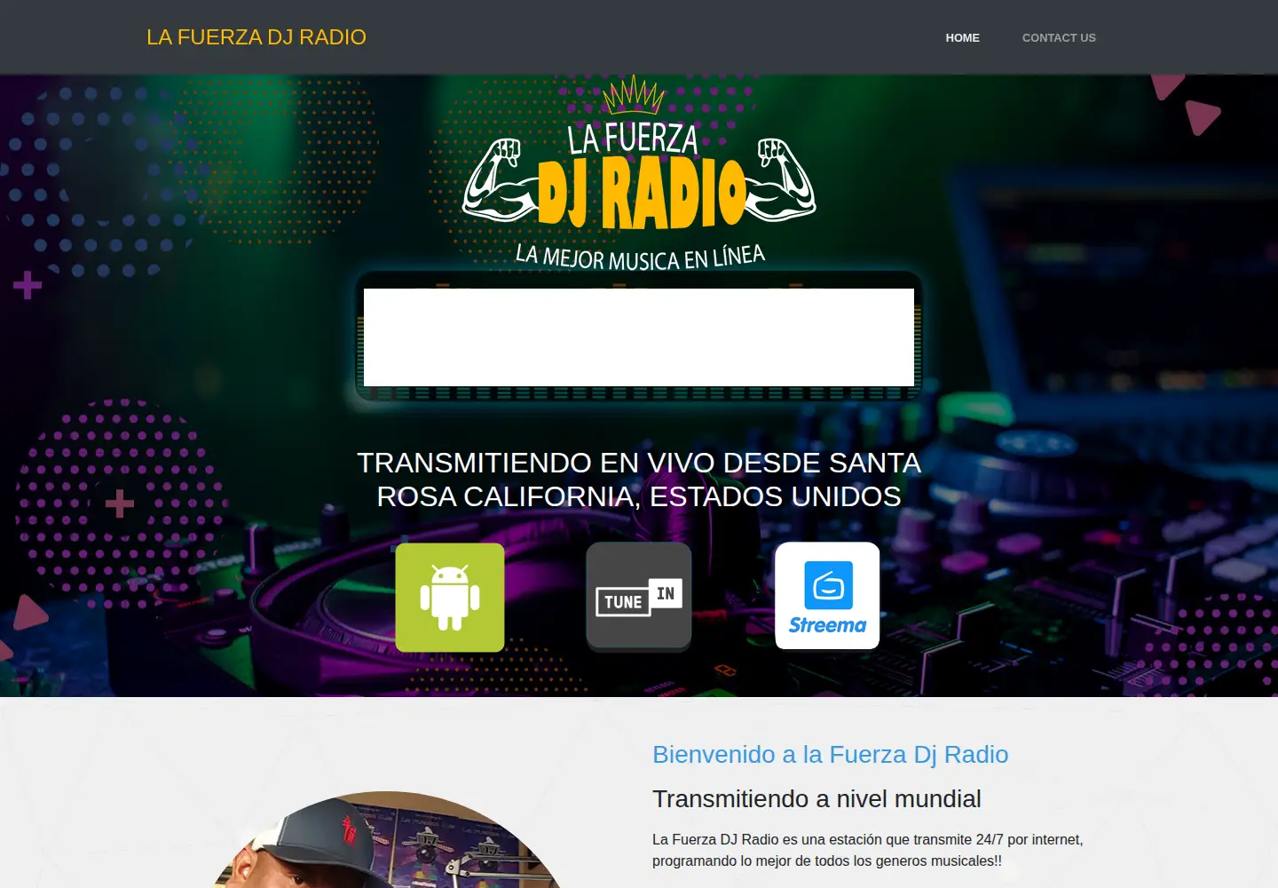 Captured homepage of lafuerzadjradio.com in the current scan