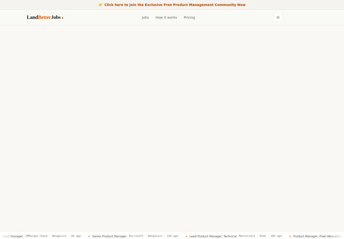 Screenshot of landbetterjobs.com