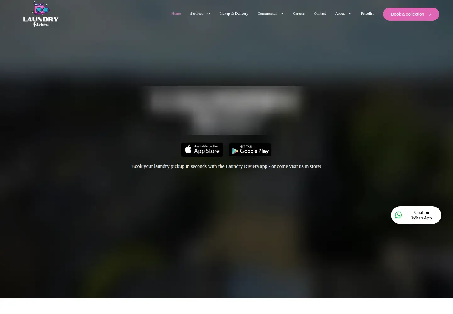 Screenshot of laundryriviera.com