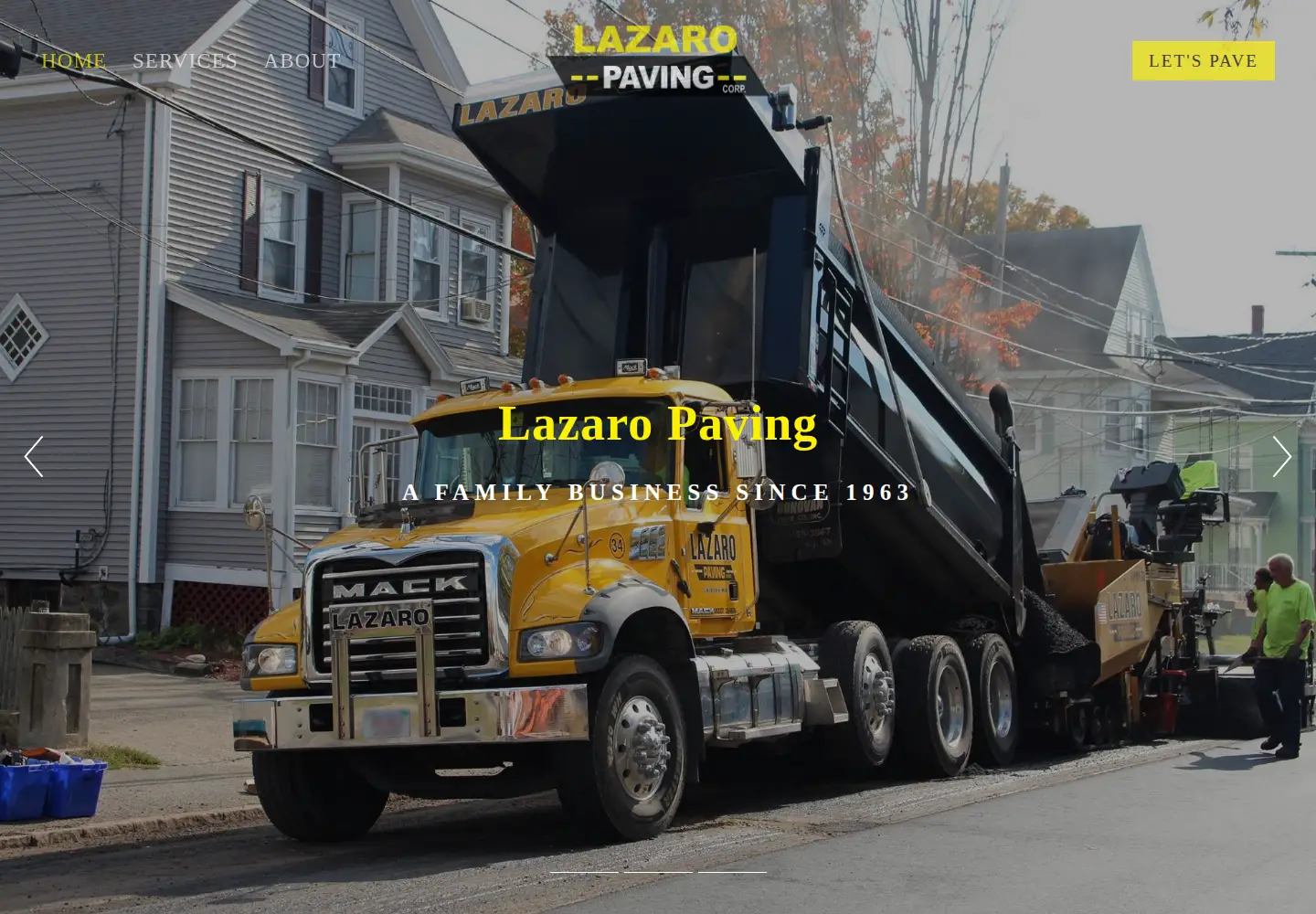 Screenshot of lazaropaving.com