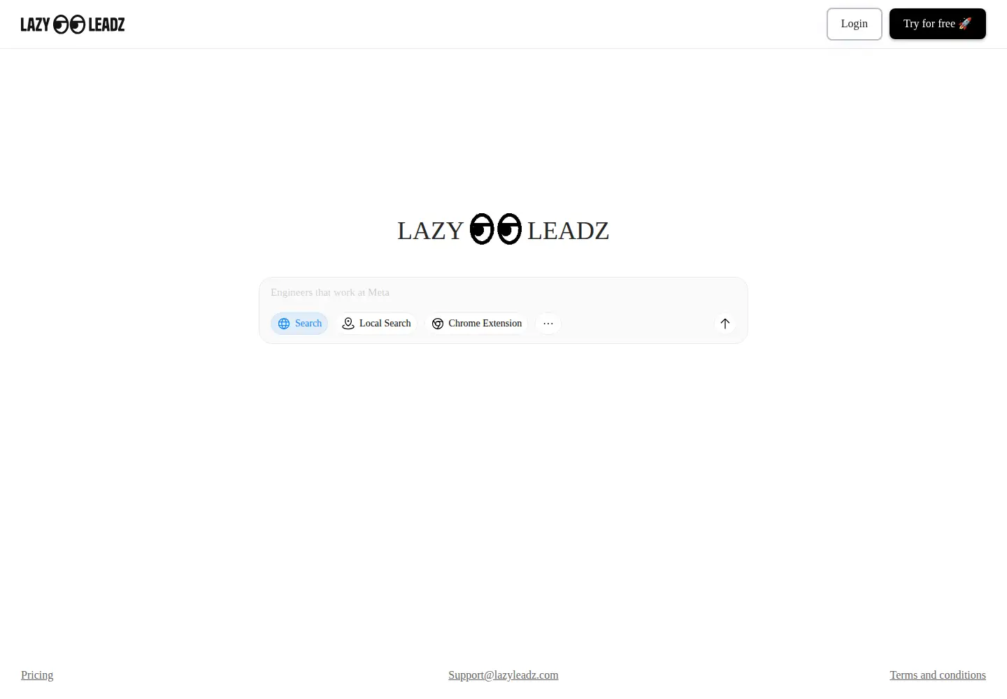 Screenshot of lazyleadz.com