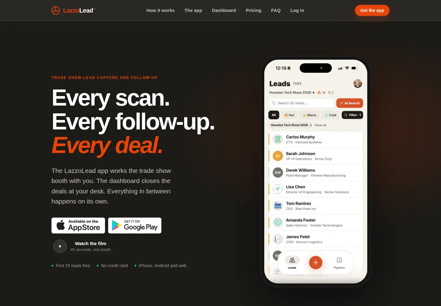 Screenshot of lazzolead.com