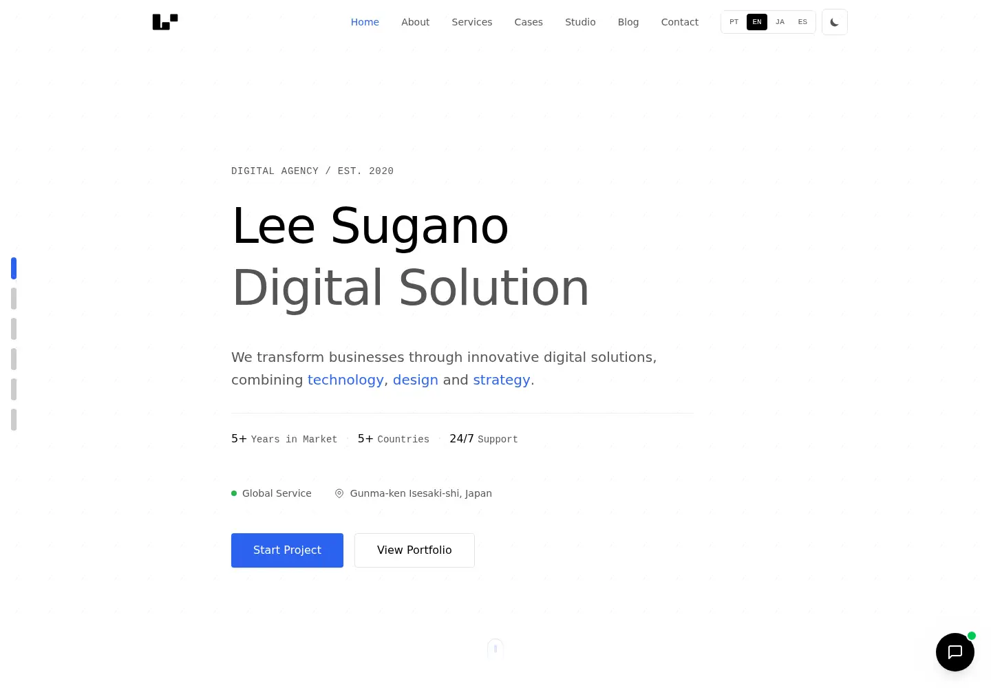 Screenshot of leesugano.com