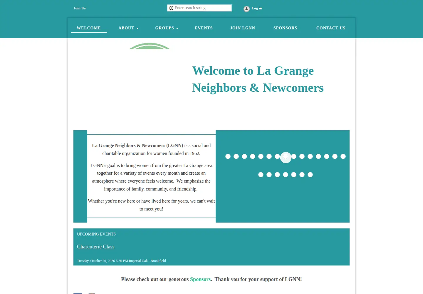 Captured homepage of lgnewcomers.com in the current scan