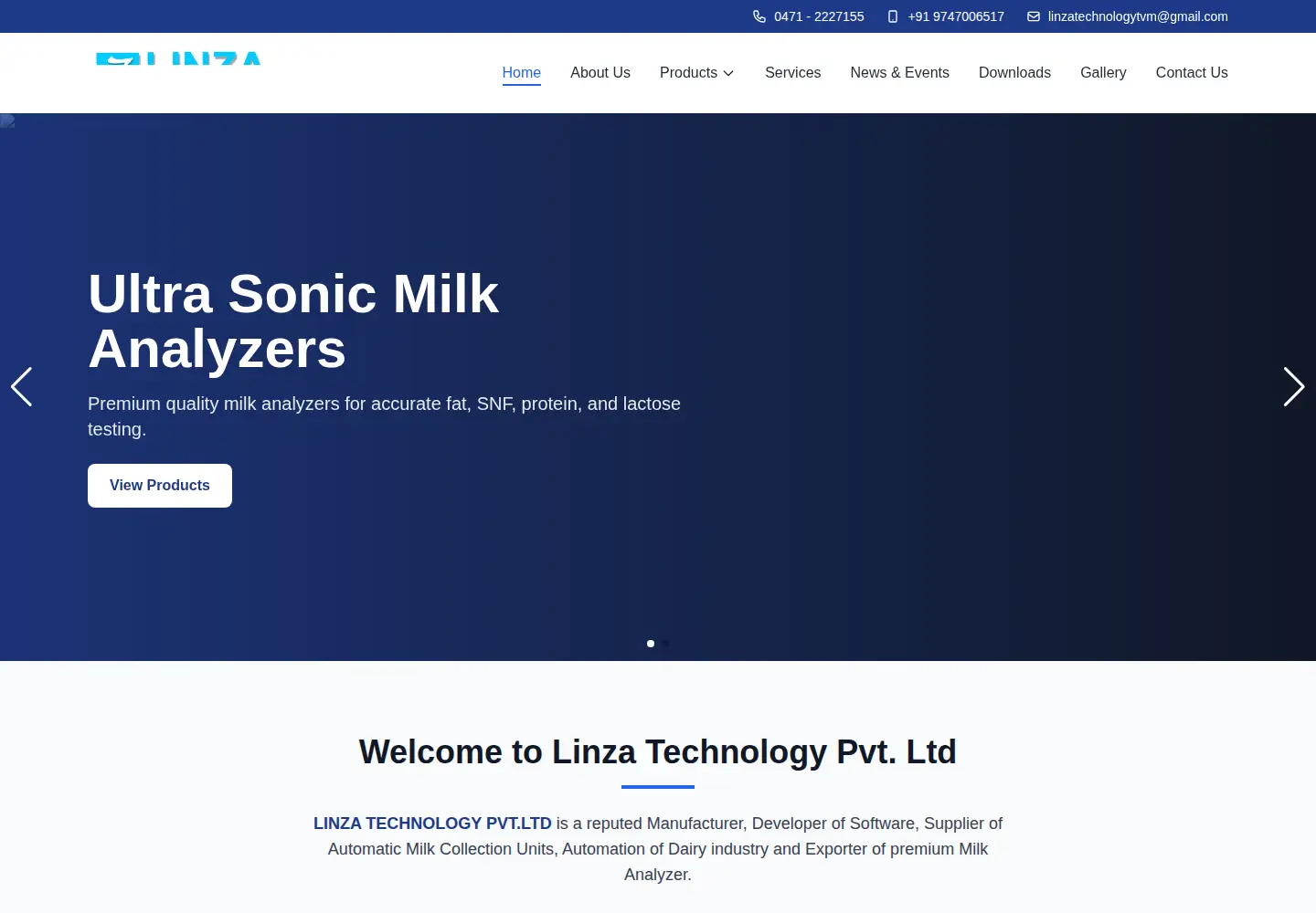 Screenshot of linzatechnology.com