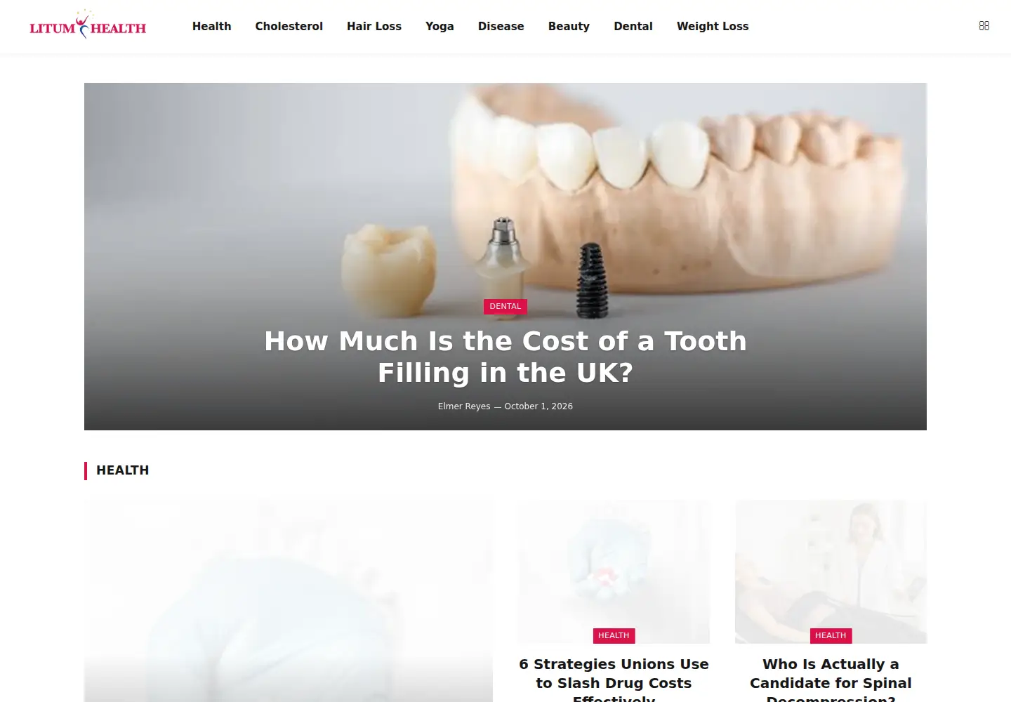Screenshot of litumhealth.com