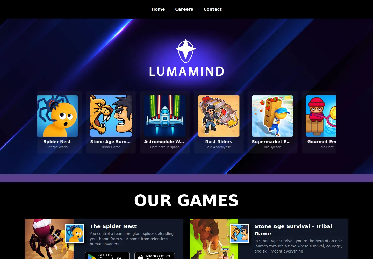 Screenshot of lumamind.com