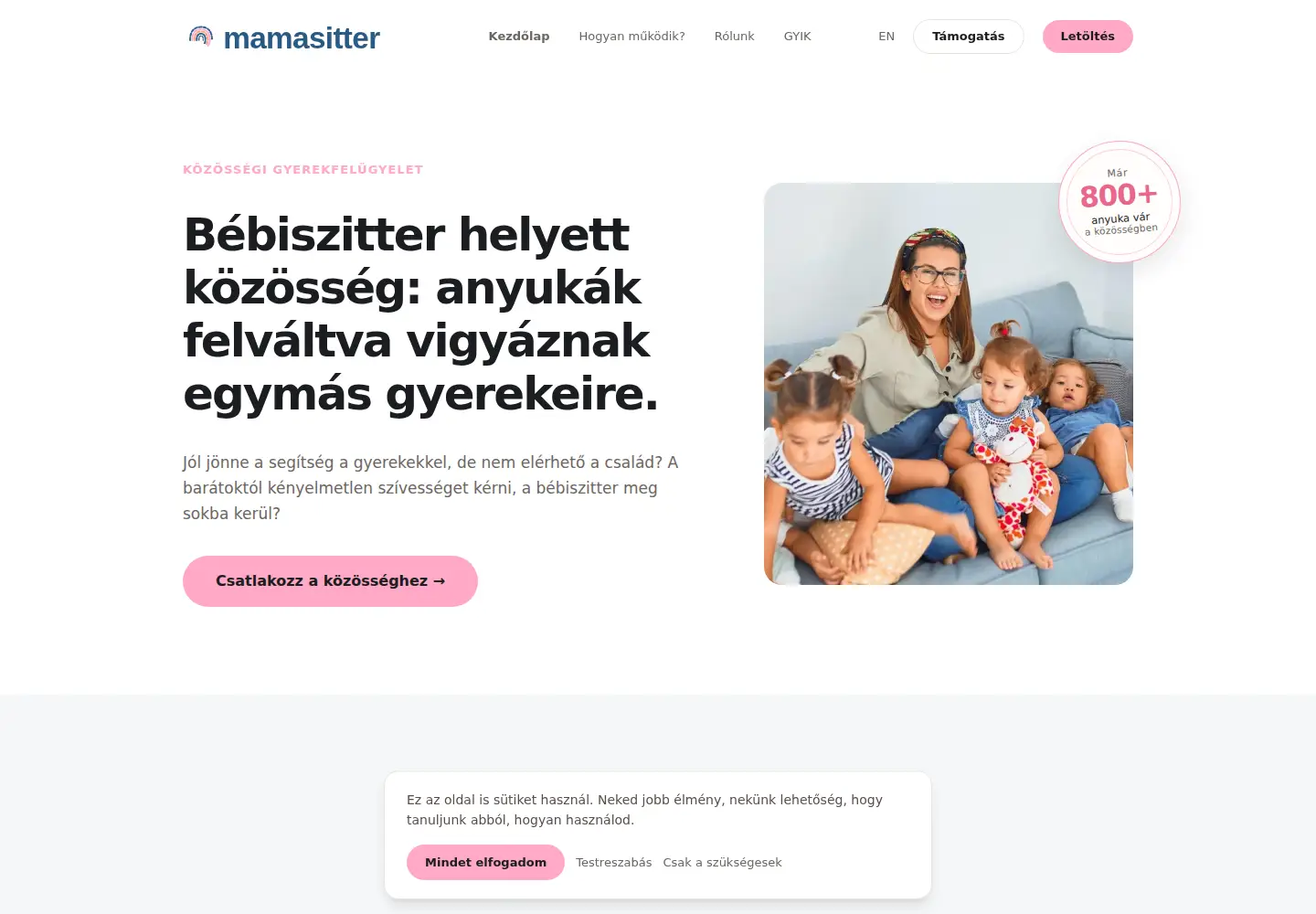 Screenshot of mamasitter.com