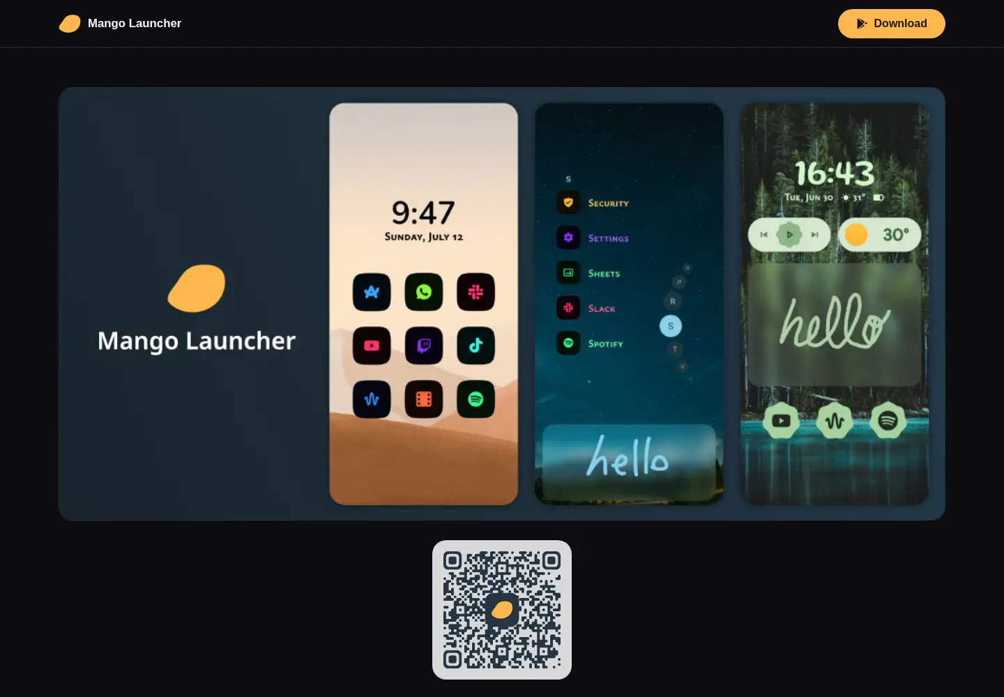 Screenshot of mangolauncher.com