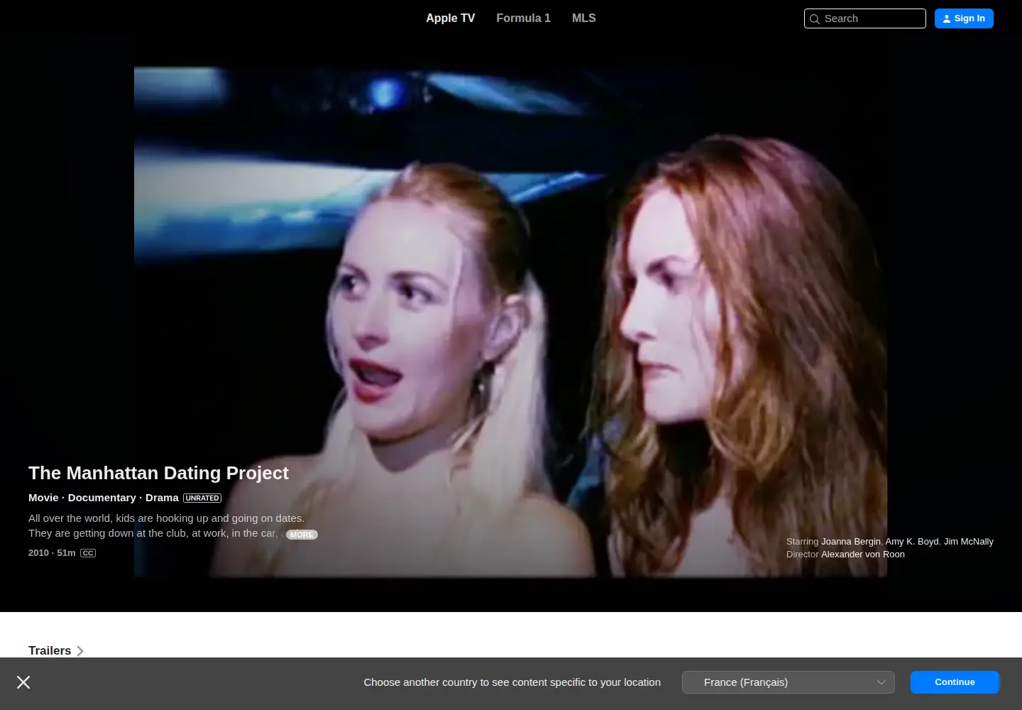 Captured homepage of manhattandatingproject.com in the current scan