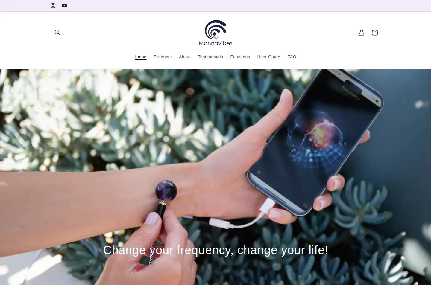 Screenshot of mannavibes.com