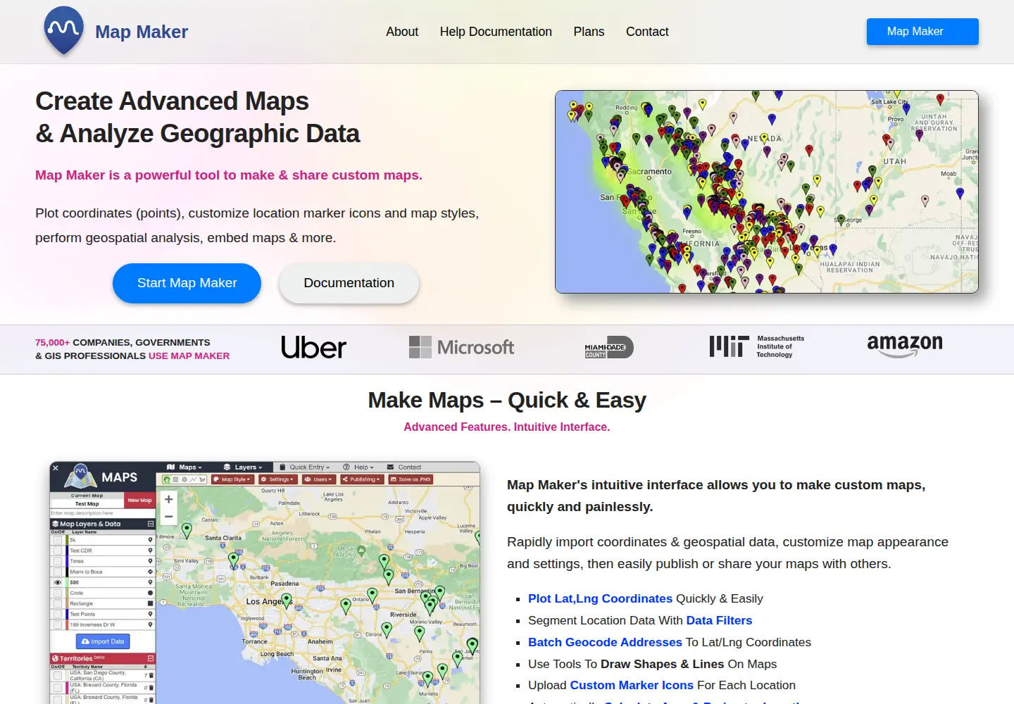 Screenshot of mapmakerapp.com
