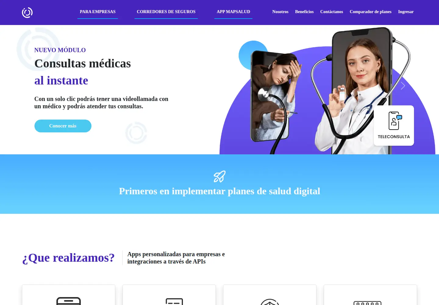 Screenshot of mapsalud.com