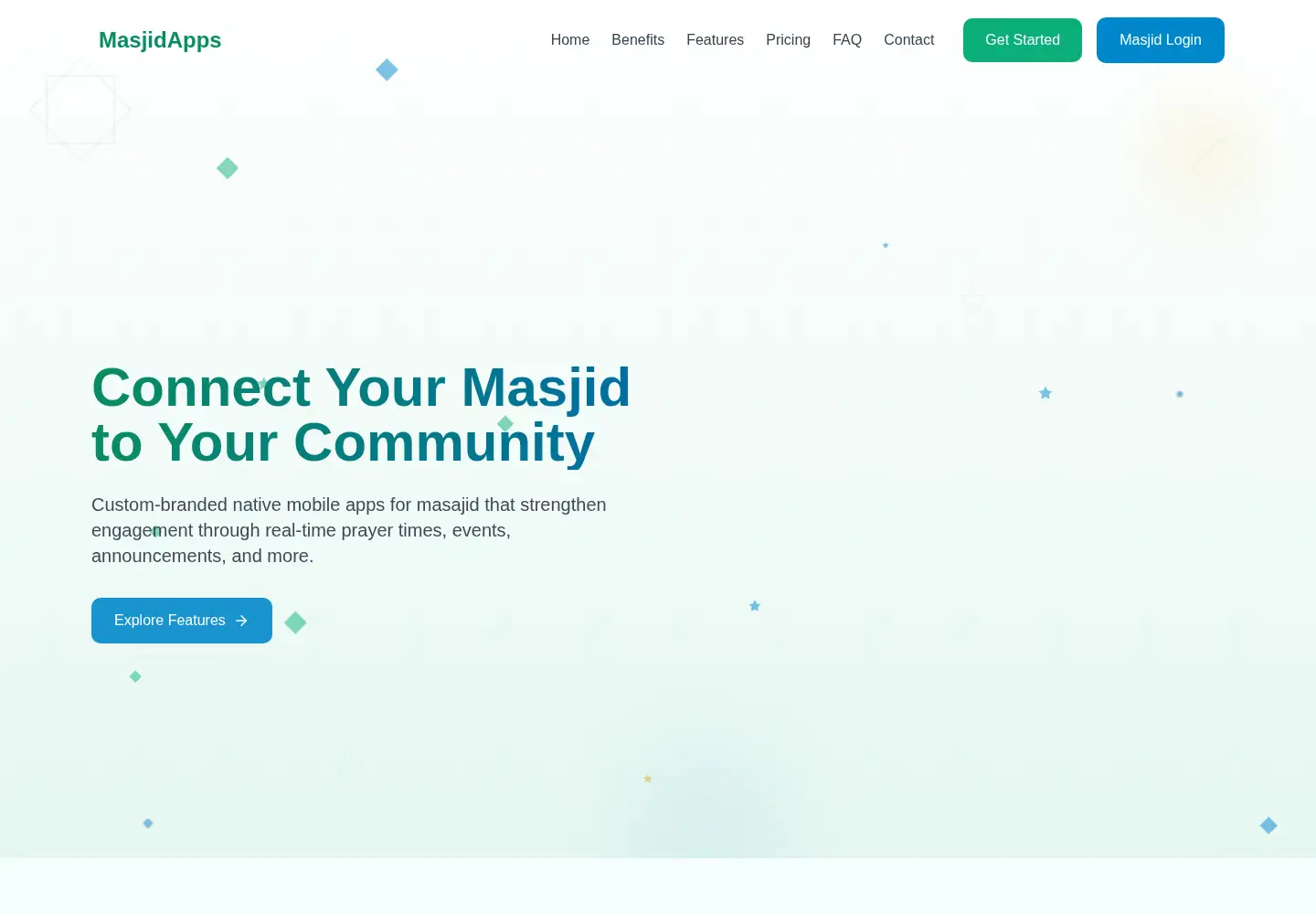 Screenshot of masjidapps.com