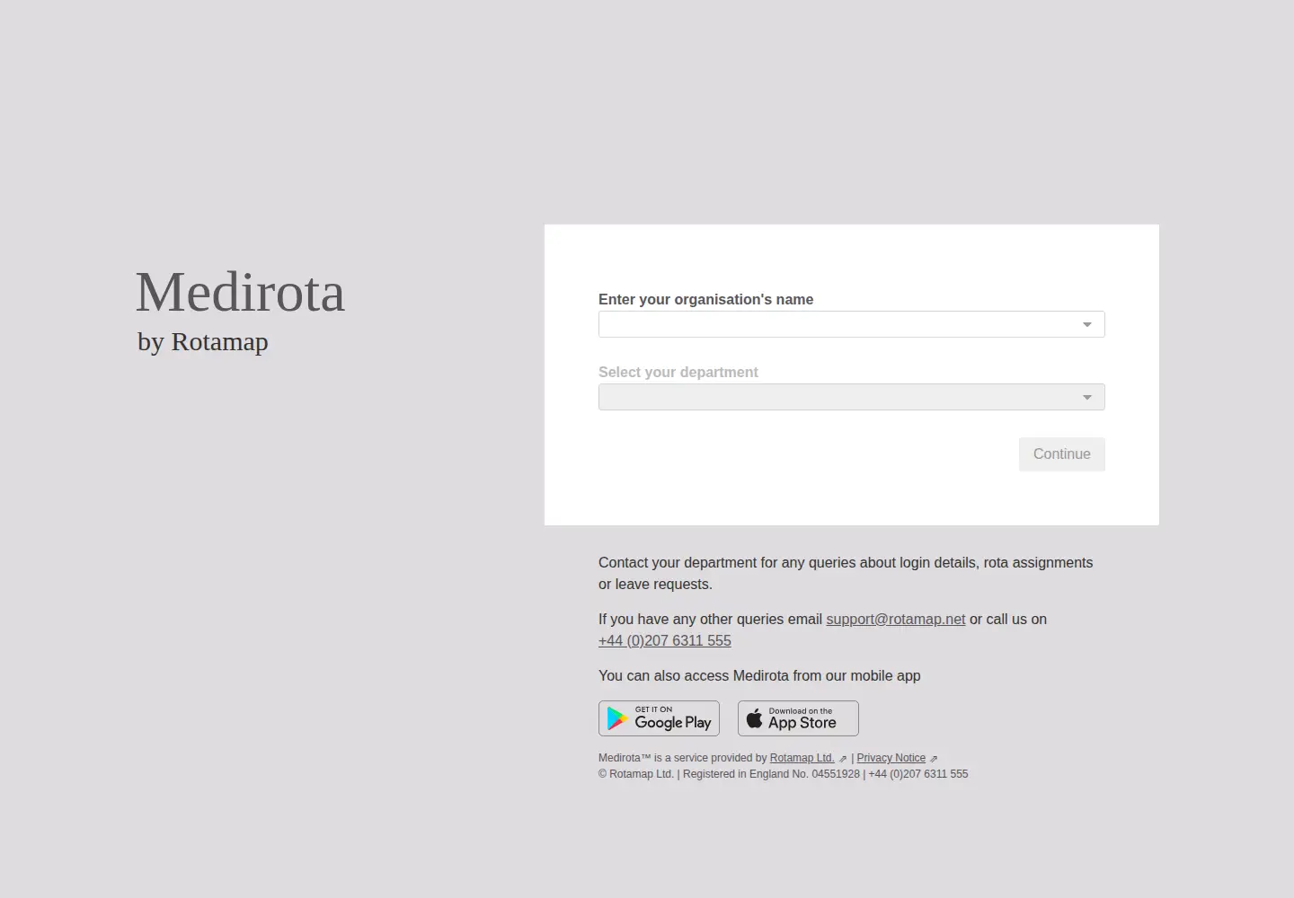 Screenshot of medirota.com