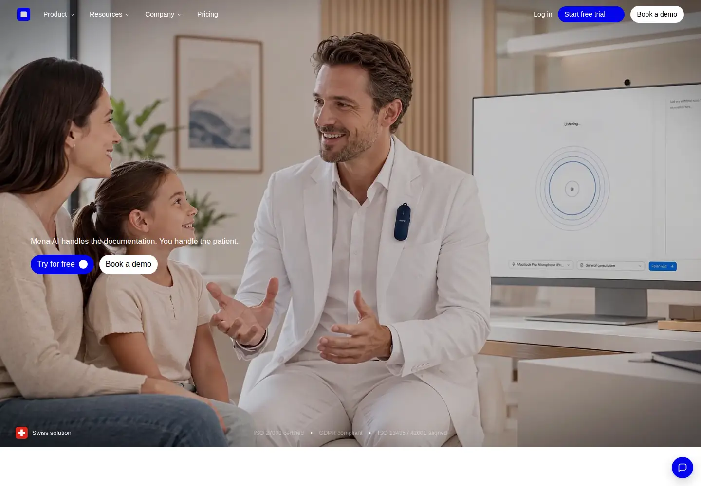 Screenshot of menahealth.com