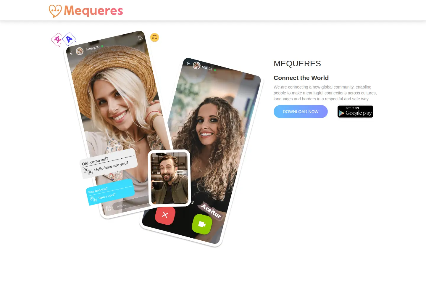 Captured homepage of mequeres.com in the current scan