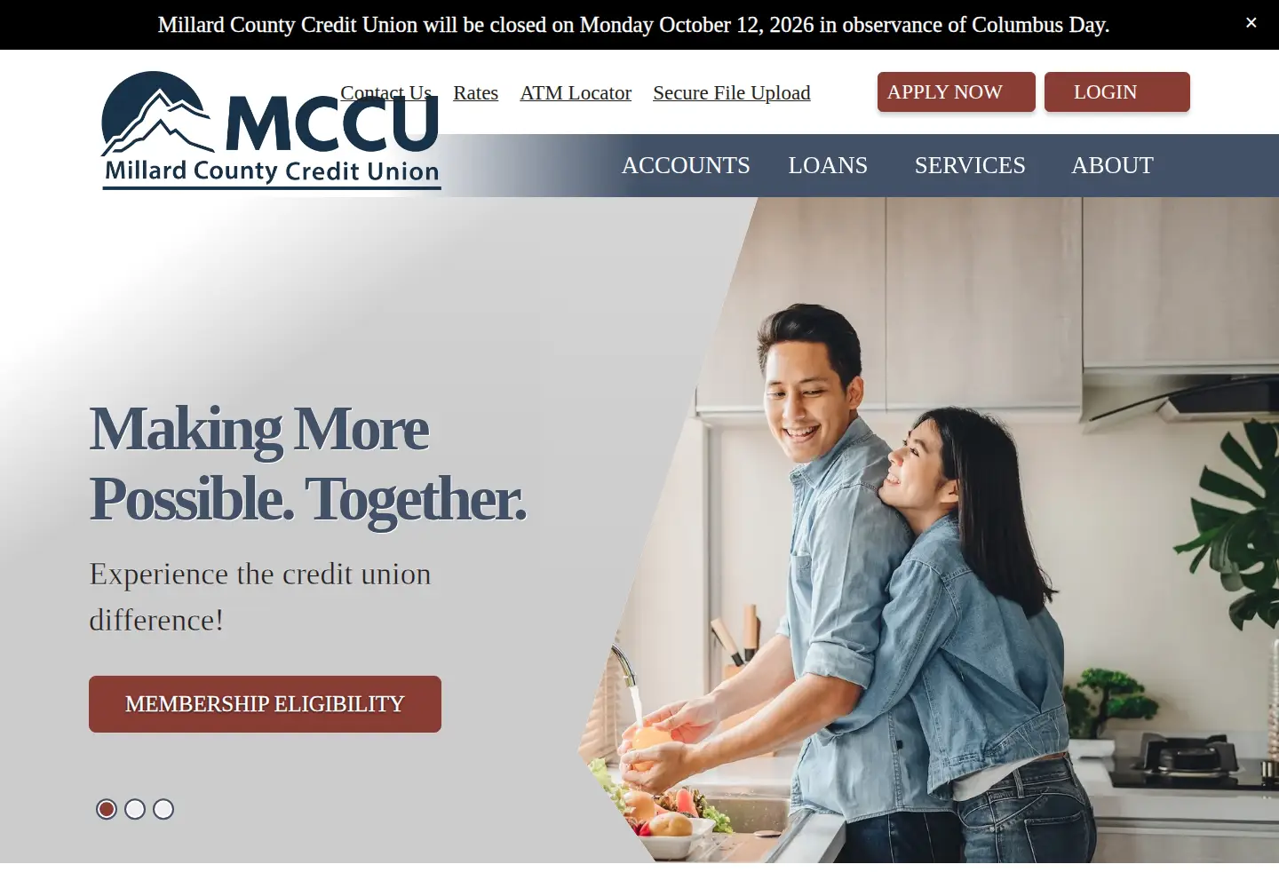 Screenshot of millardccu.com