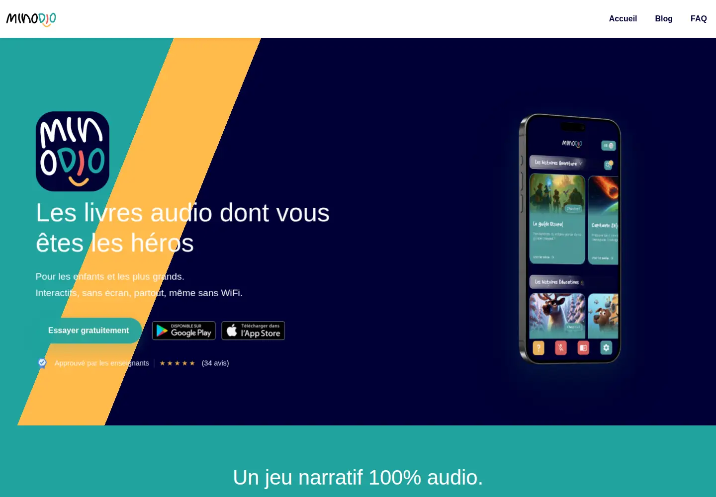 Screenshot of minodio.com