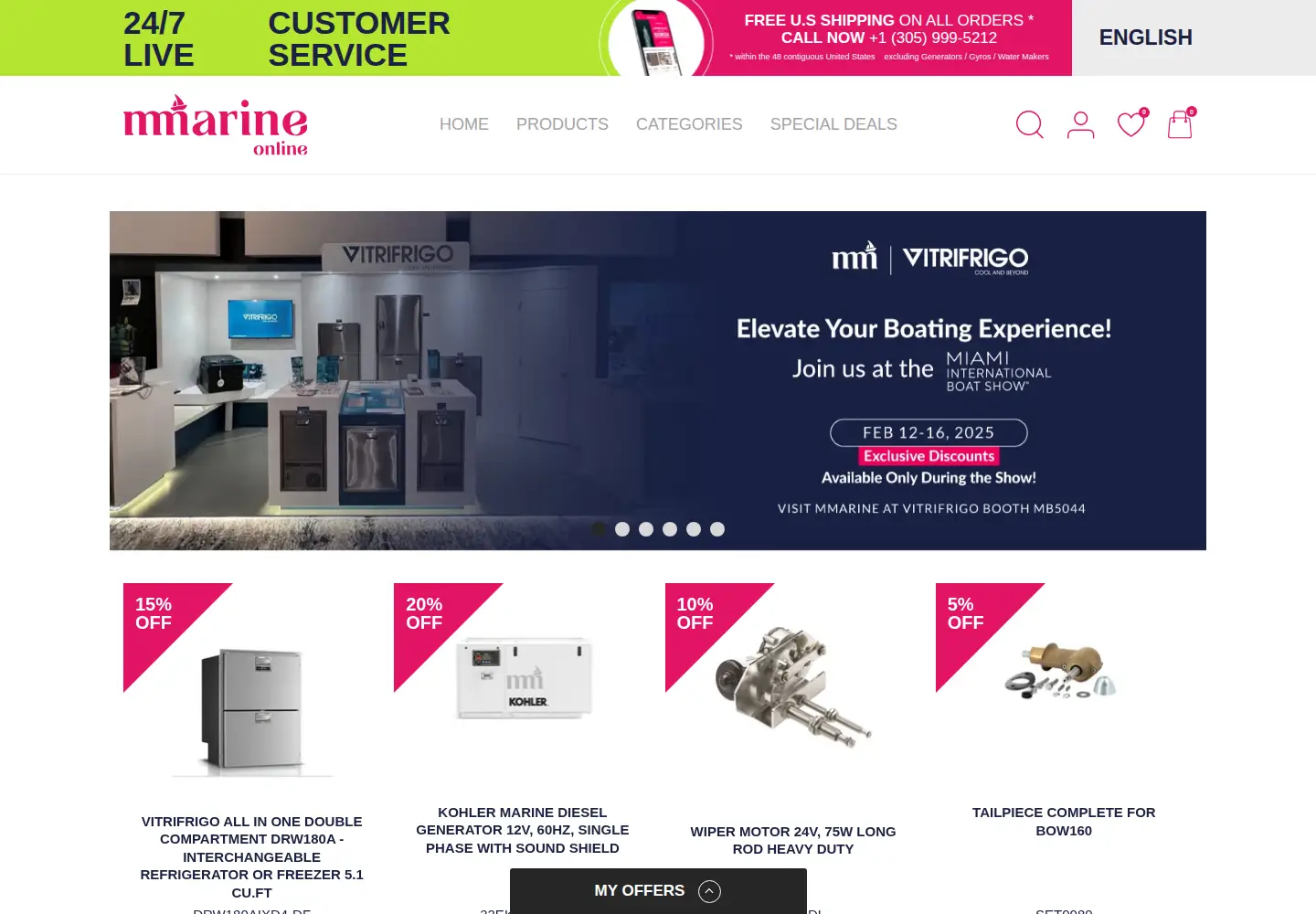 Screenshot of mmarineonline.com