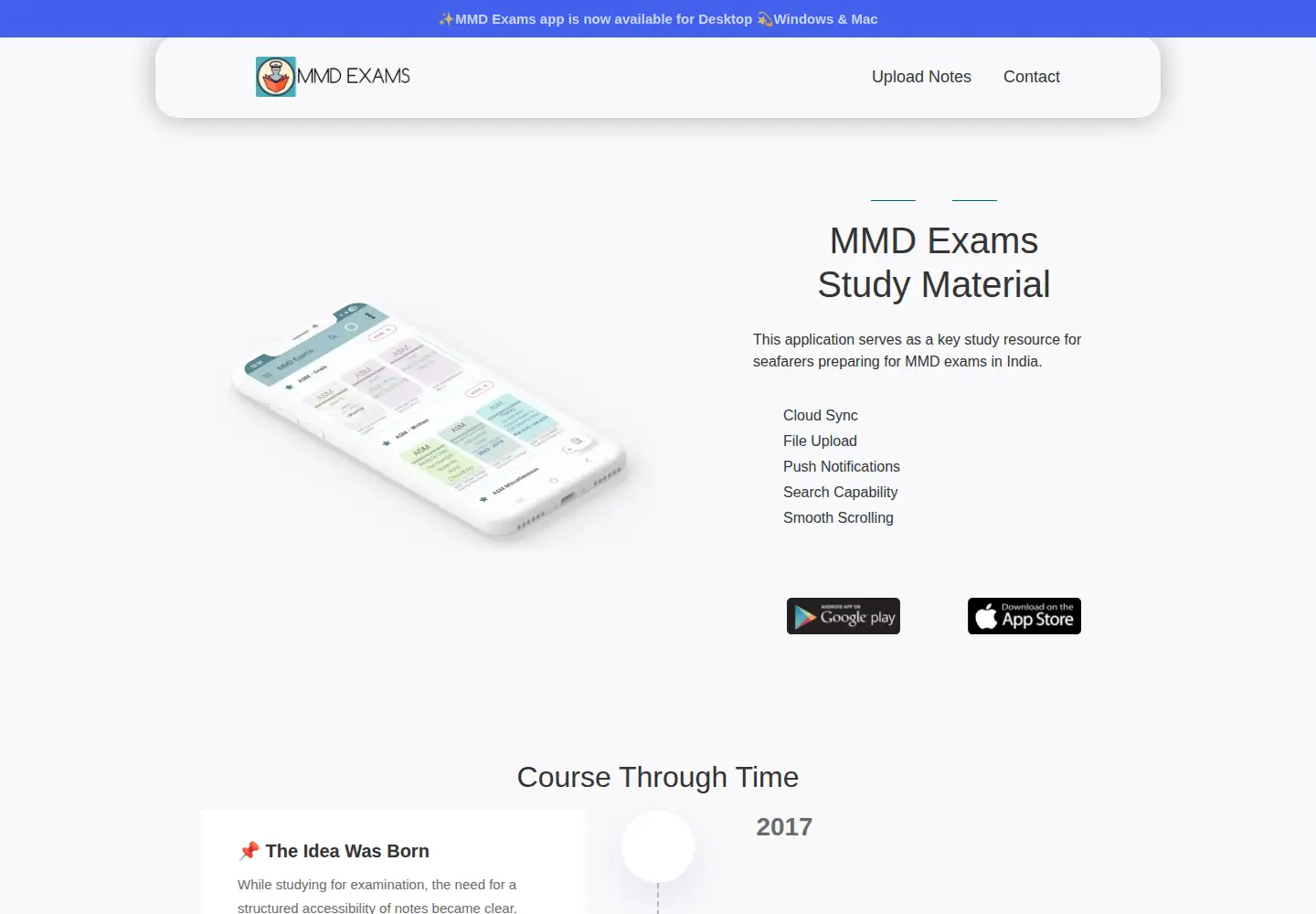 Captured homepage of mmdexams.com in the current scan