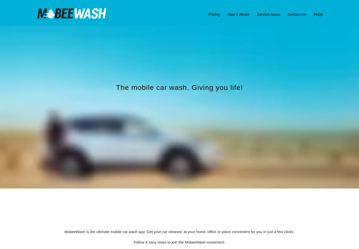 Screenshot of mobeewash.com