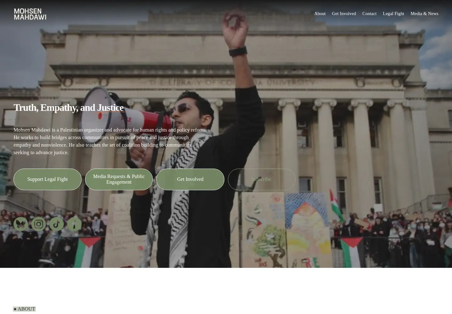Captured homepage of mohsen-mahdawi.com in the current scan