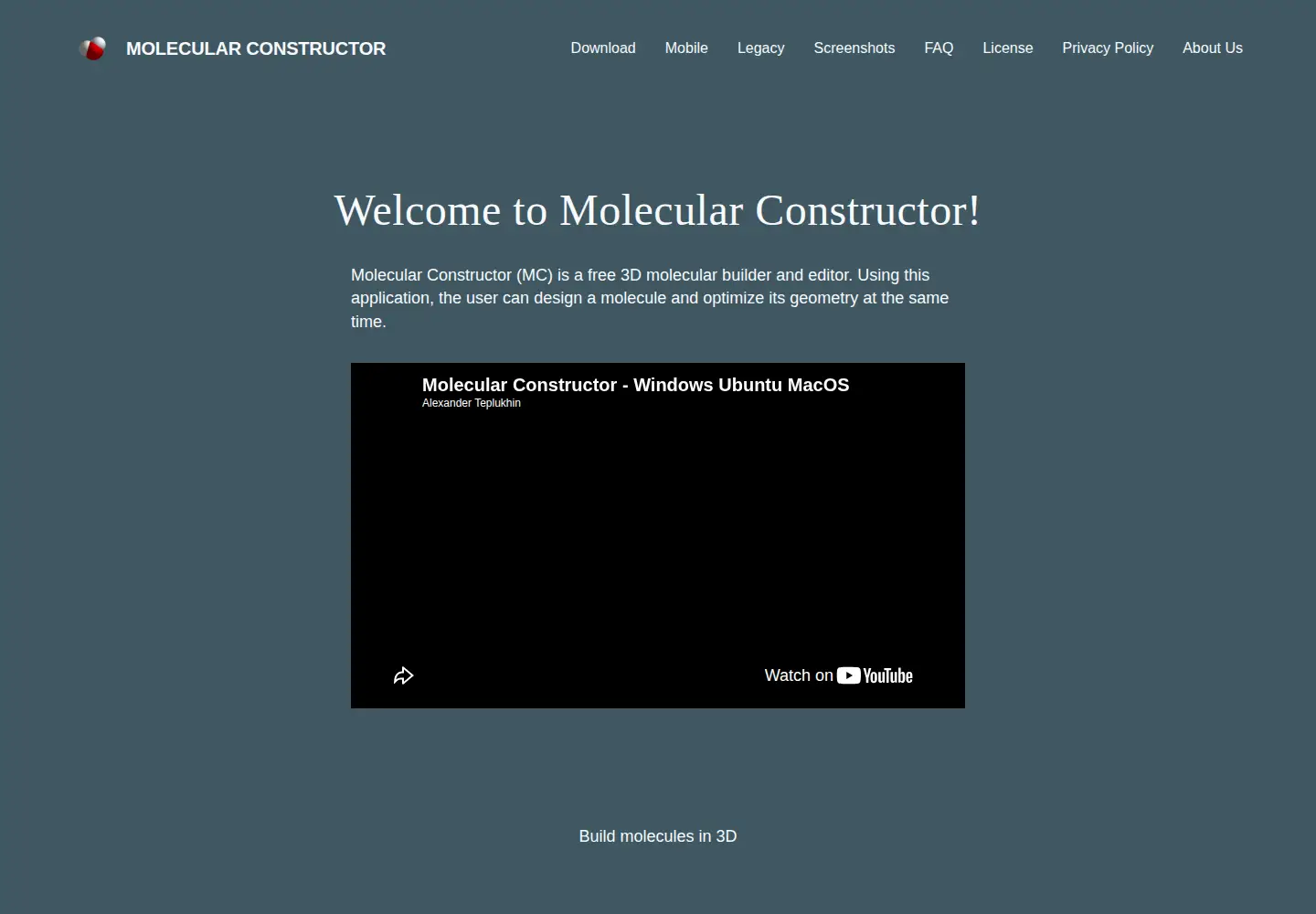 Screenshot of molconstr.com