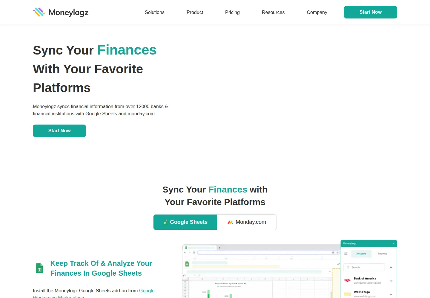 Screenshot of moneylogz.com