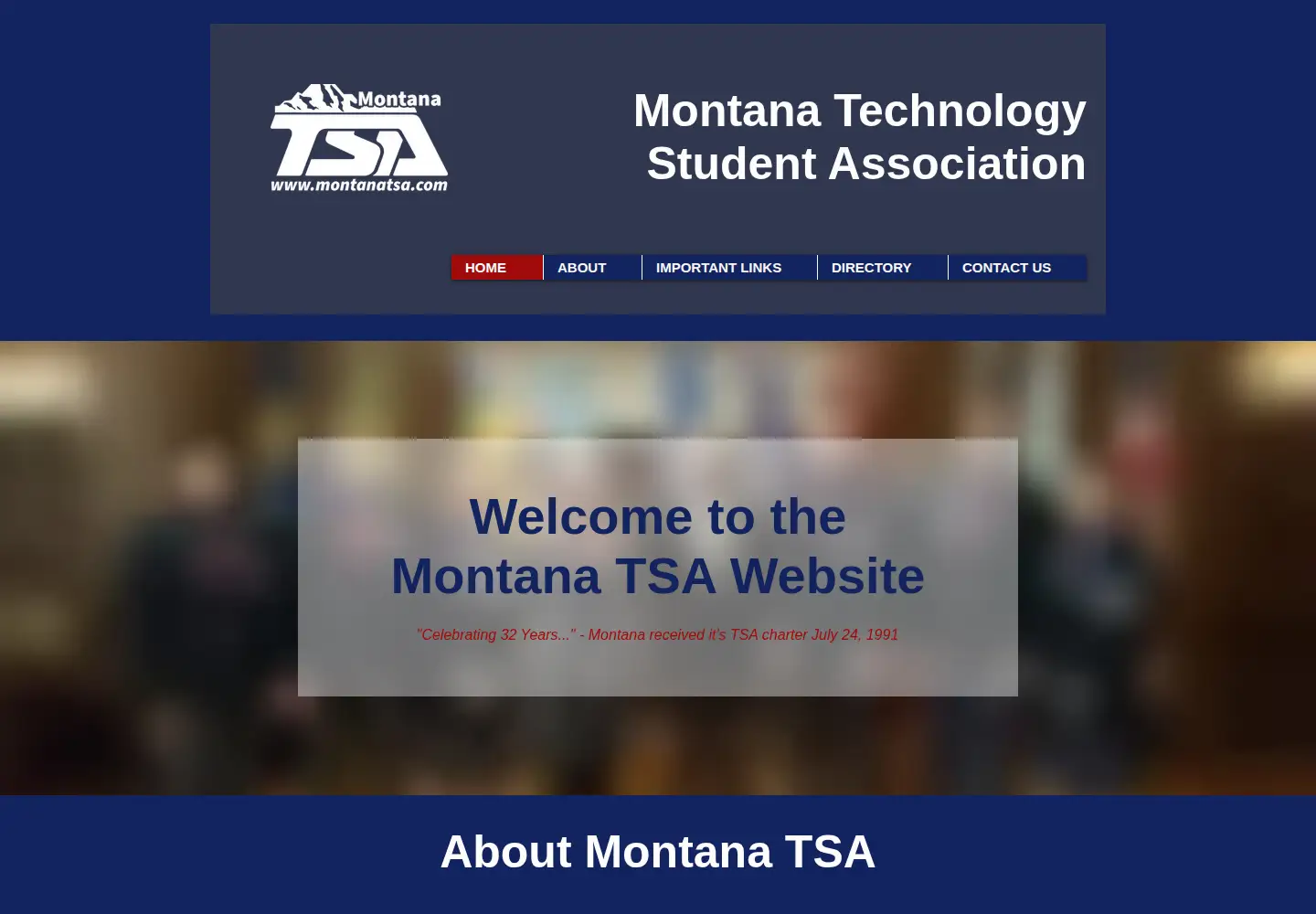 Captured homepage of montanatsa.com in the current scan