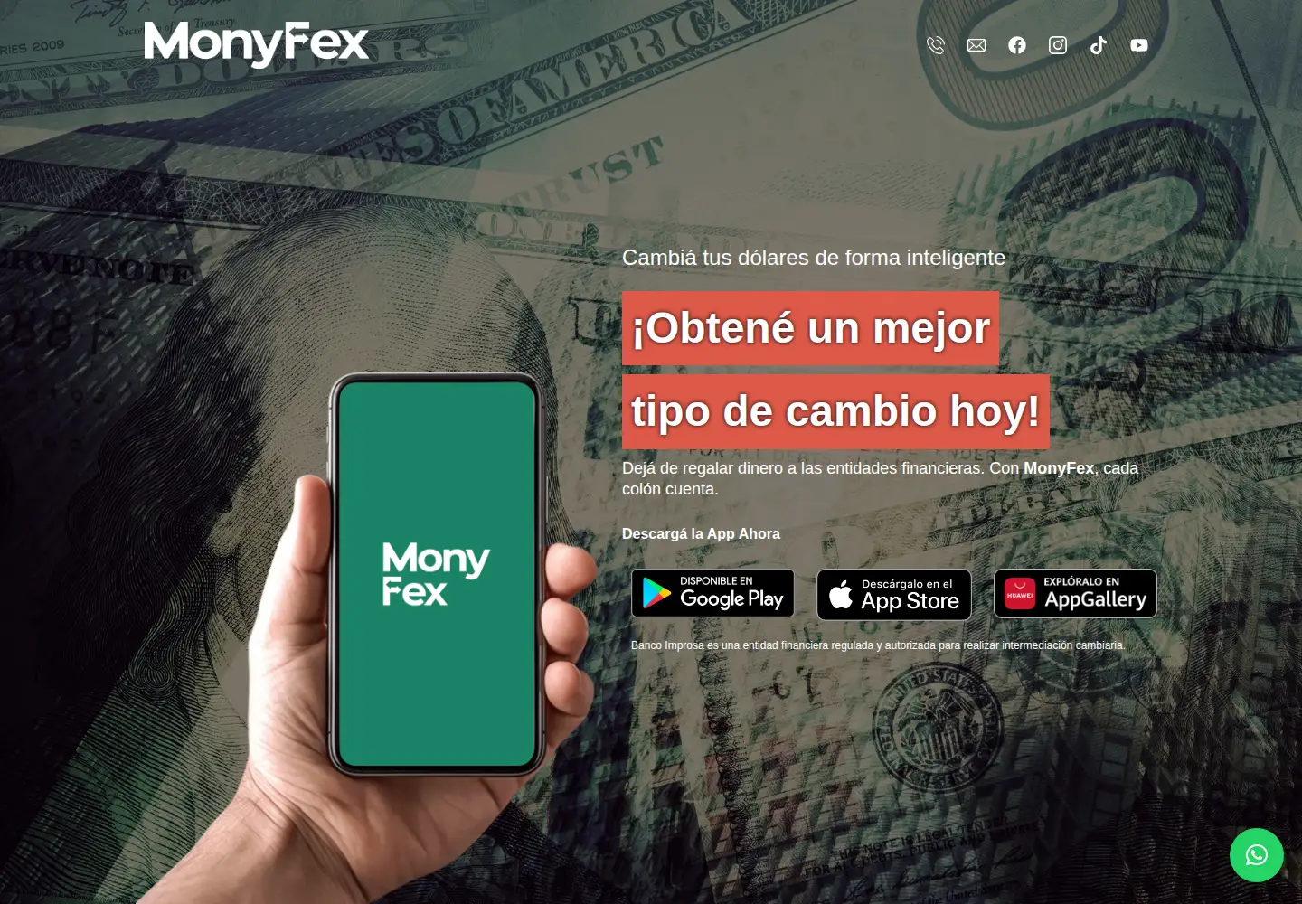 Screenshot of monyfex.com