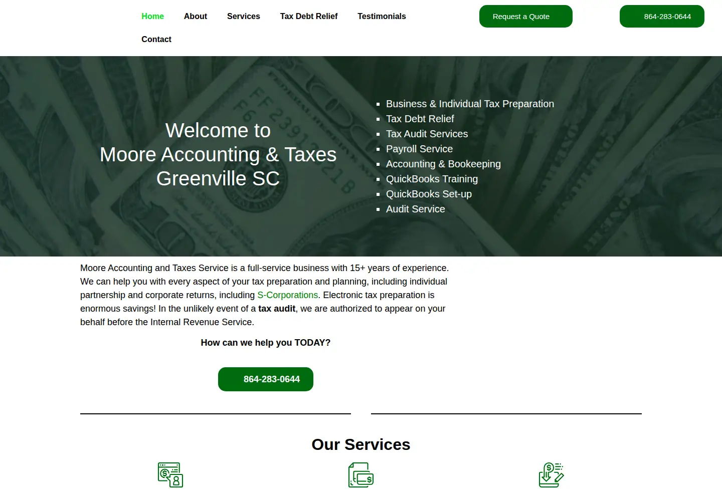Screenshot of moore-accounting.com