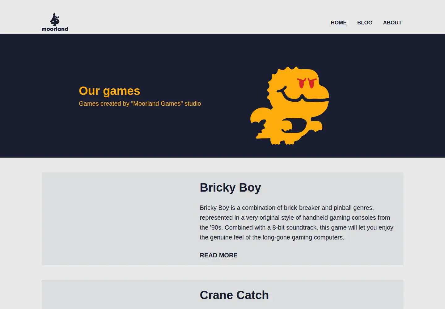 Screenshot of moorlandgames.com