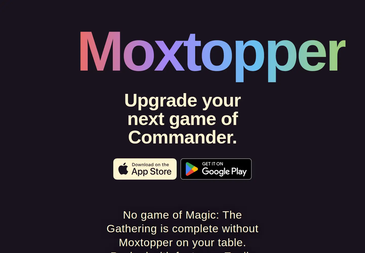 Screenshot of moxtopper.com