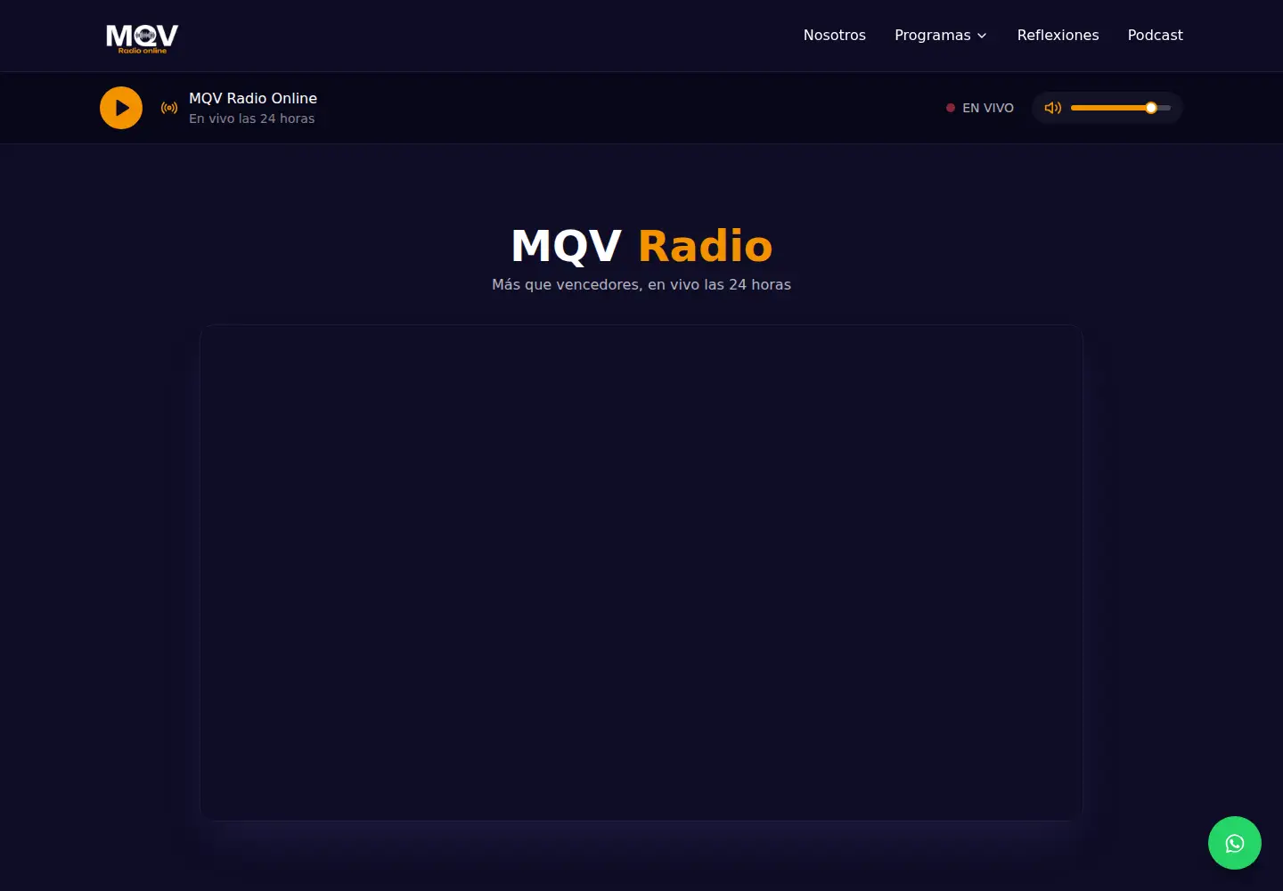 Captured homepage of mqvradio.com in the current scan
